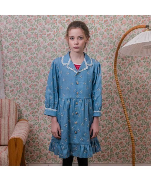 ワンピース 「FISH ＆ KIDS」BLUE FARMER DRESS キッズ 子供服 女の子