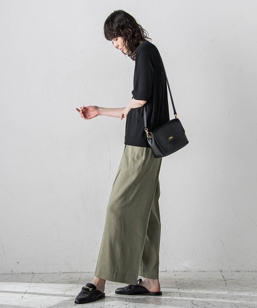 la.f（ラ・エフ） ワイドパンツ パンツ 入学式 卒業式 バイオリネン