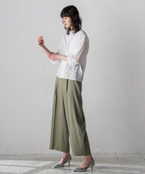 la.f（ラ・エフ） ワイドパンツ パンツ 入学式 卒業式 バイオリネン