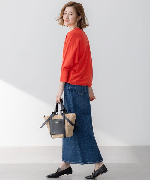 お値下げ 23区デニムスカート Oggi3月号掲載/新色追加/洗える】23区DENIM ストレッチ デニム