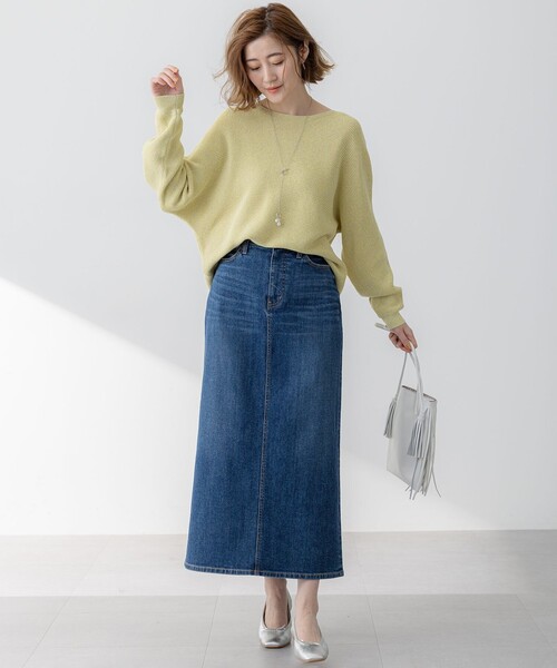お値下げ 23区デニムスカート Oggi3月号掲載/新色追加/洗える】23区DENIM ストレッチ デニム