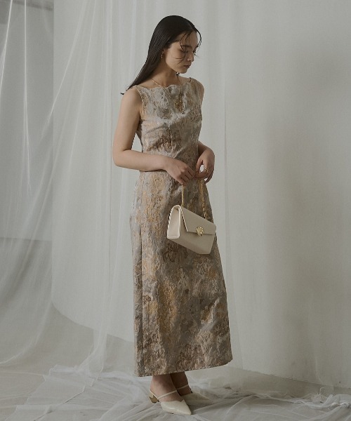 新品未使用　Wandering jacquard dress オケージョンドレス LE'RURE ドレス Wandering jacquard dress : ZOZOTOWN Yahoo!店