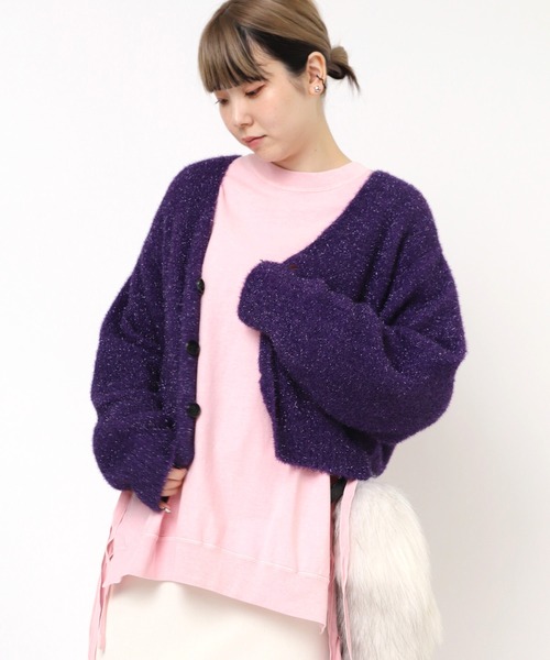 RNA（アールエヌエー） カーディガン K2681 ラメショートカーディガン