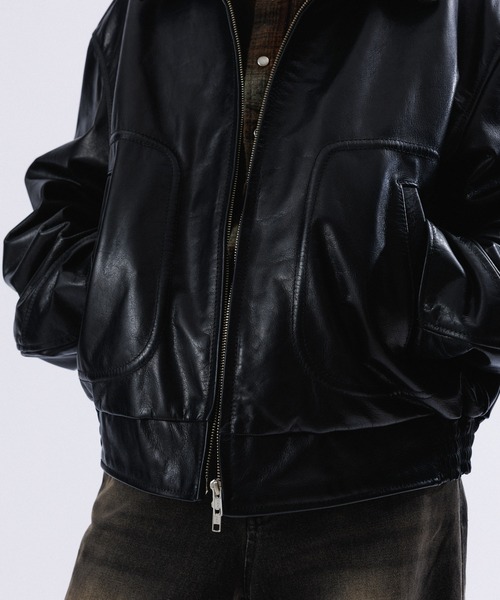 M TO R ブルゾン アウター LEATHER BLOUSON レディース メンズ