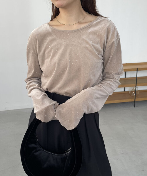 STONE  06aw ロゴ ロンt 長袖カットソー 短丈 CAPRICIEUX LE'MAGE tシャツ Tシャツ ストーンベロアロンT