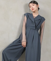 Kana パンツドレス シアートップス スタンドアウトカラー