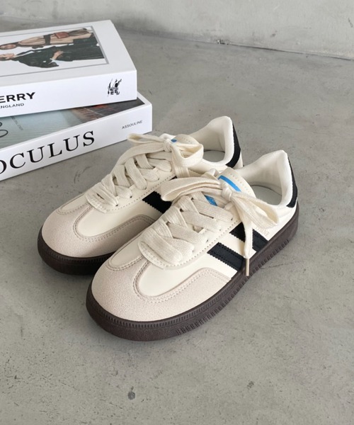 ティックライン スニーカー スニーカー ダブルライン配色スニーカー レディース : ZOZOTOWN Yahoo