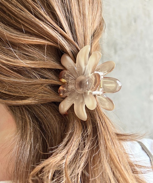 ciite' ヘアクリップ クリアサニーフラワー ヘアクリップ : ZOZOTOWN
