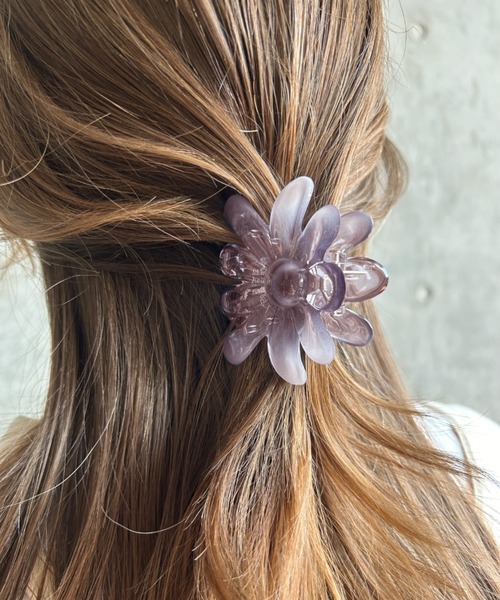 ciite' ヘアクリップ クリアサニーフラワー ヘアクリップ : ZOZOTOWN