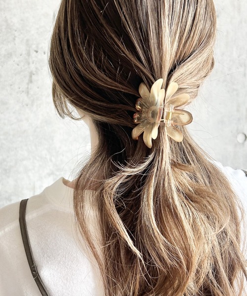 ciite' ヘアクリップ クリアサニーフラワー ヘアクリップ : ZOZOTOWN