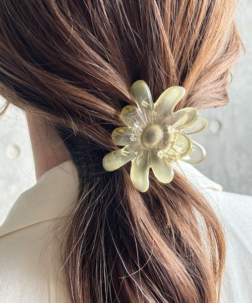 ciite' ヘアクリップ クリアサニーフラワー ヘアクリップ : ZOZOTOWN