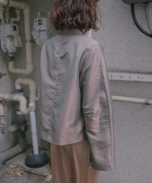 igi】LIGHT SHIRT JACKET ブラック ピンク