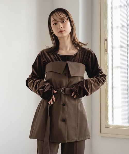 mideal（マイディール） ベスト ジレ tailored tunic bustier 