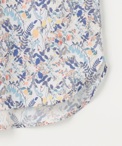 ブラウス シャツ 「洗える」Liberty バンドカラー プルオーバー