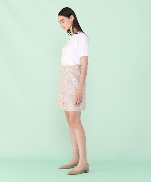 パンツ 「セットアップ対応商品」フェザーツイードキュロットパンツ レディースの画像