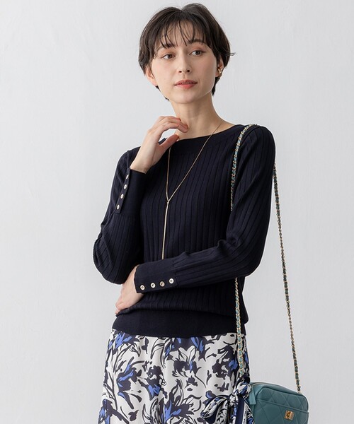 ニット セーター 「洗える」シルキーレーヨンワイドリブ ニット レディース 23区 ニット セーター 「洗える」シルキーレーヨンワイドリブ