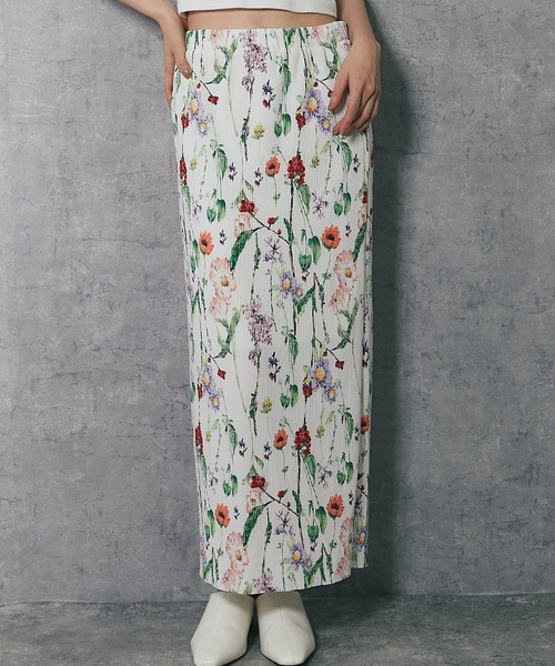 スカート 花柄プリーツロングスカート : ZOZOTOWN Yahoo!店 - 通販