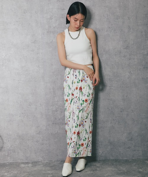 プリーツスカート ロングスカート スカート 花柄プリーツロングスカート : ZOZOTOWN Yahoo!店 - 通販