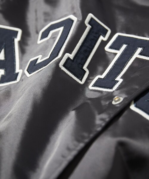 「NAUTICA」 スタジャン MEDIUM チャコールグレー メンズ_画像3