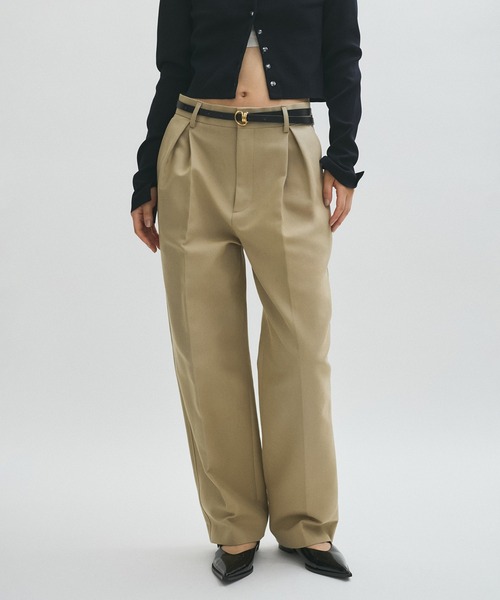 【adam et rope】チノパンツ ADAM ET ROPE' チノパン コットンダブルクロスパンツ レディース