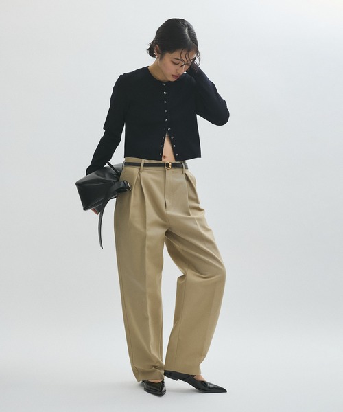 ADAM ET ROPE' チノパン コットンダブルクロスパンツ レディース