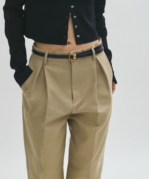 ADAM ET ROPE' チノパン コットンダブルクロスパンツ レディース