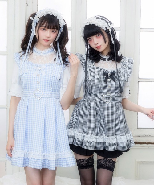 DearMyLove ワンピース ハートチョーカーベルトレースワンピース