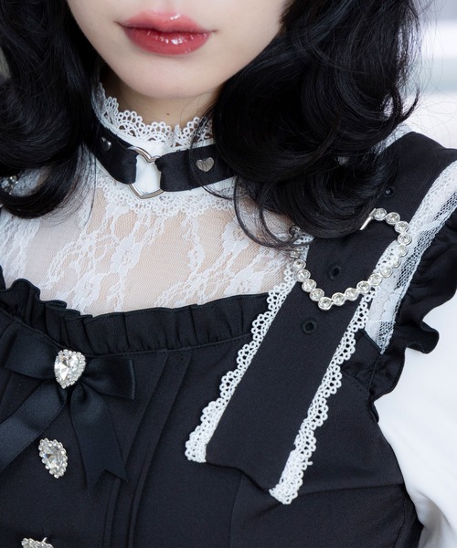 DearMyLove ワンピース ハートチョーカーベルトレースワンピース