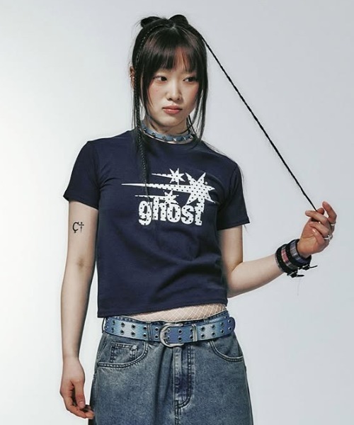 tシャツ A'GEM/9 × .kom 「NICE GHOST CLUB/ナイスゴーストクラブ」 DOT SYMBOL MINI TEE/ドット シン