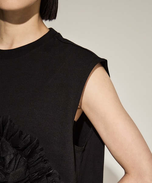 VIVIANO tシャツ 「VIVIANO/ヴィヴィアーノ」Tulle Sleeveless T