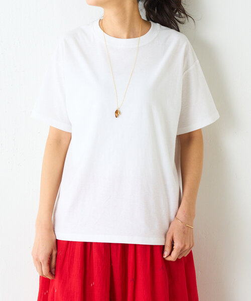 tシャツ スラブコットン半袖T レディース