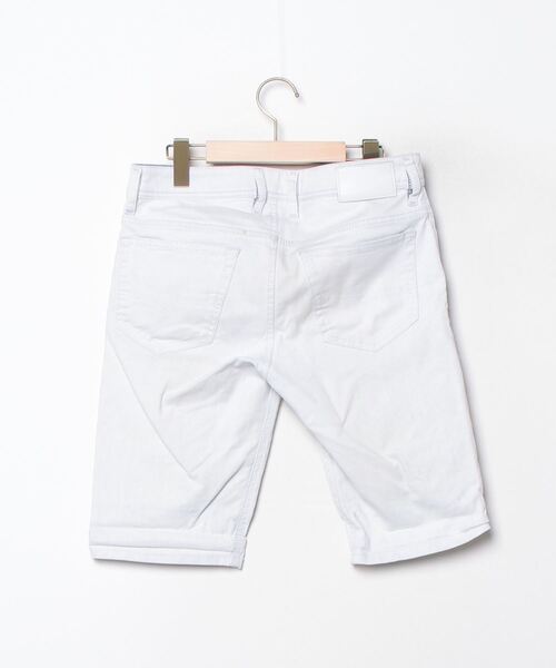 DIESEL ，ハーフパンツ．サイズ：28(L)unisex DIESEL 「DIESEL」 デニムハーフパンツ 28 ホワイト メンズ