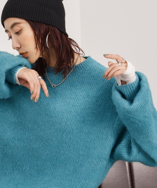 「Auntie Rosa Holiday」 長袖ニット FREE ブルー レディース_画像3