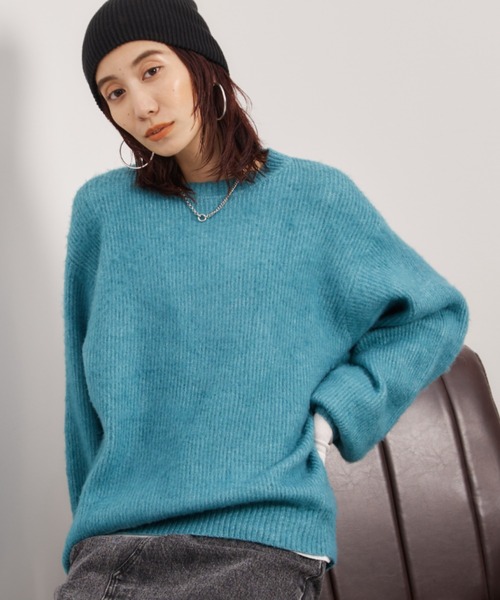 「Auntie Rosa Holiday」 長袖ニット FREE ブルー レディース_画像4