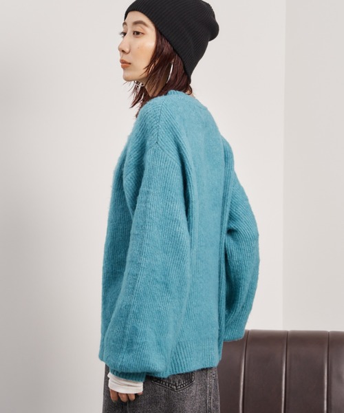 「Auntie Rosa Holiday」 長袖ニット FREE ブルー レディース_画像5