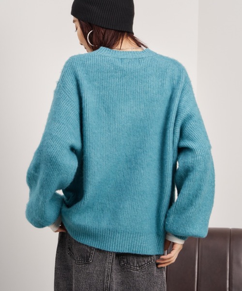 「Auntie Rosa Holiday」 長袖ニット FREE ブルー レディース_画像6