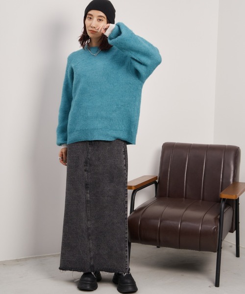 「Auntie Rosa Holiday」 長袖ニット FREE ブルー レディース_画像8