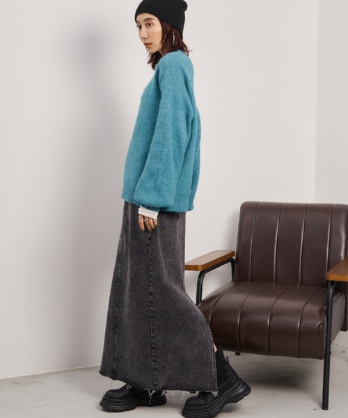 「Auntie Rosa Holiday」 長袖ニット FREE ブルー レディース_画像9