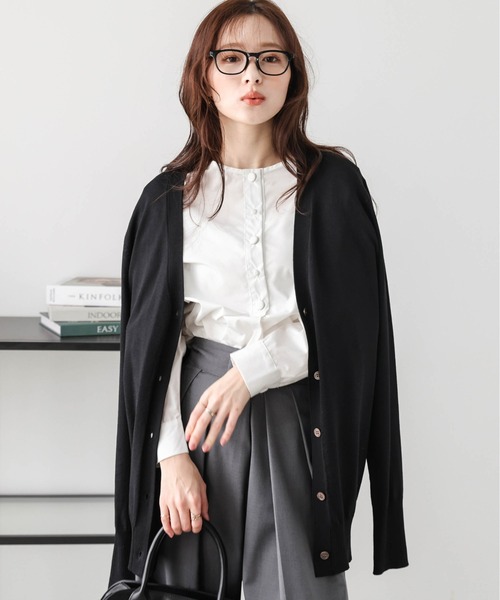 極美品♡ルネ♡ロングカーディガン one after another NICE CLAUP カーディガン 「今すぐお届け可能