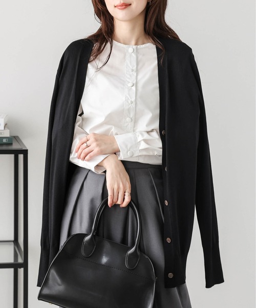 Lajour カーディガン 「日本製」サマーニットロングカーディガン