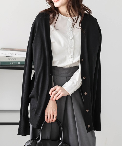 Lajour カーディガン 「日本製」サマーニットロングカーディガン
