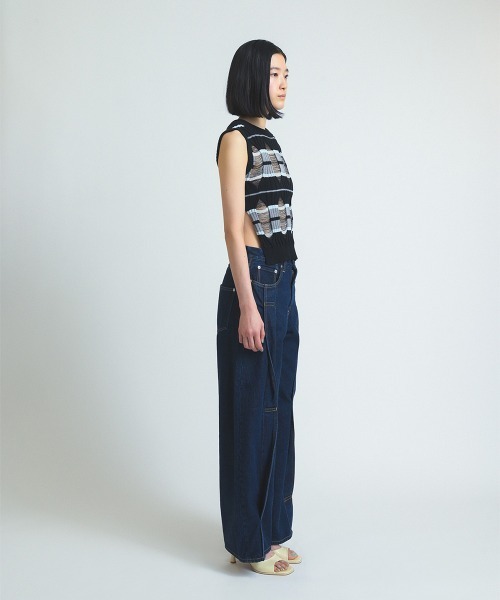 soduk／スドーク twisted line denim trousers パンツ 「soduk」twisted line denim trousers レディース : ZOZOTOWN