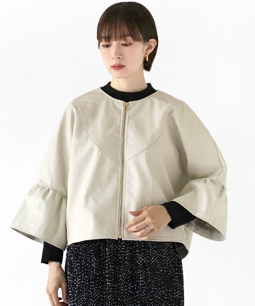 「e-zakkamania stores」 「FURRY」ジップアップブルゾン フリー ブラック レディース_画像8