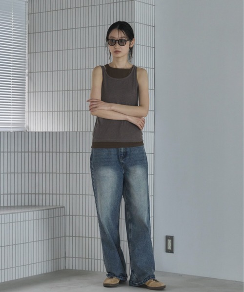 タンクトップ ノースリーブ FADED SLEEVELESS TEE レディース Amazon | [KEFITEVD] スポーツ タンクトップ レディース 大きい