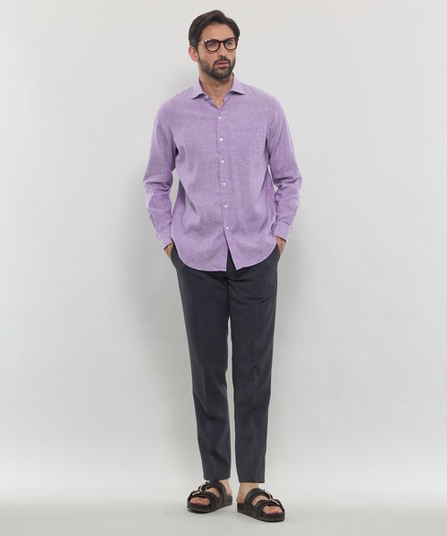 MACKINTOSH LONDON シャツ 「LEON掲載」ストレッチリネンワイド