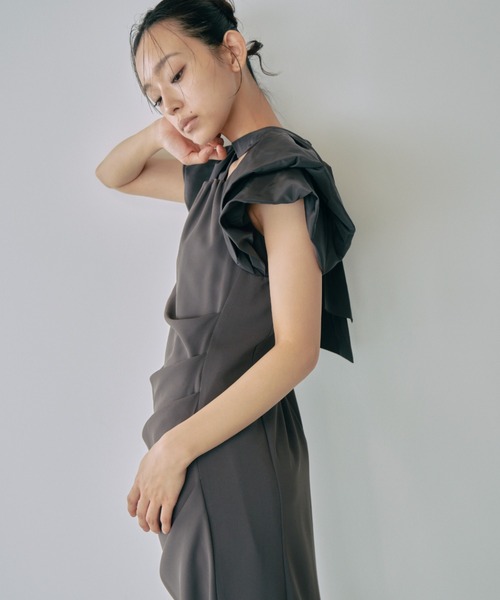 【新品】ANDRESD ドレープベロアドレス drape velour dress / ドレープベロアドレス（ドレス）｜ANDRESD