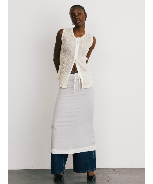 クレドナスリットスカート CREDONA（クレドナ） ロング スカート SHEER SKIRT SET/シアースカート