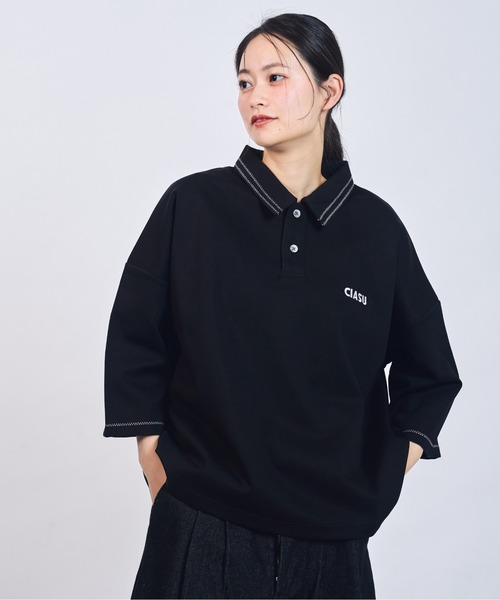 CIASU ポロシャツ ギザステッチポロシャツ メンズ レディース