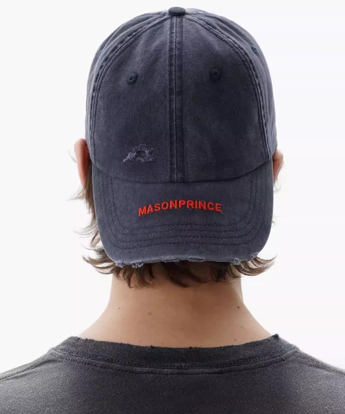 MASONPRINCE キャップ 帽子 ヴィンテージウォッシュ加工＆ダメージ加工