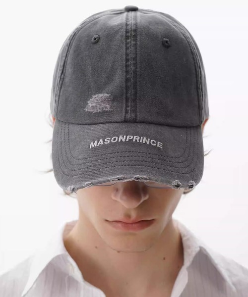 MASONPRINCE キャップ 帽子 ヴィンテージウォッシュ加工＆ダメージ加工
